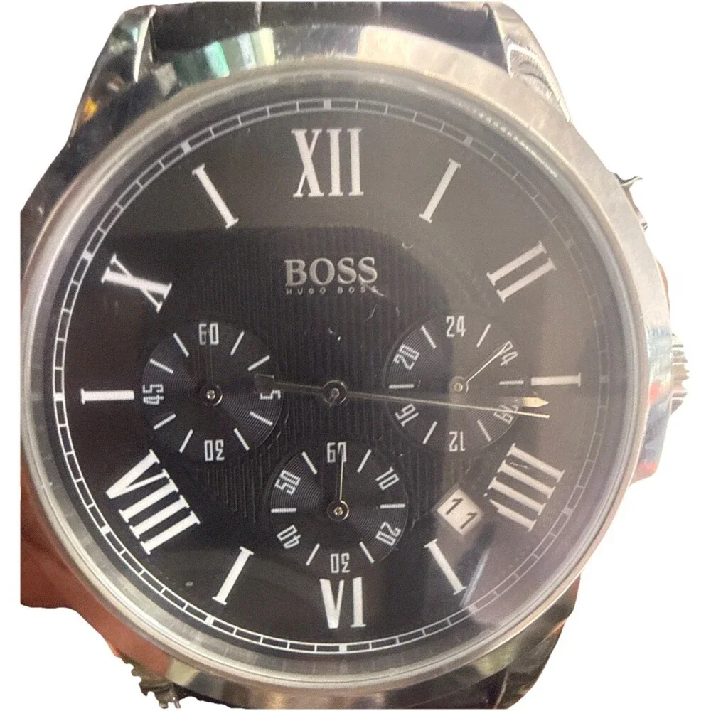 Boss Hugo Boss Ambassador 1512574 Chronograph watch/ Black leather band